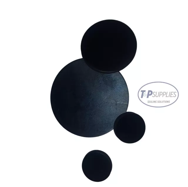 Solid Nitrile Rubber NBR Discs x4 - pick your own size - 6mm thick