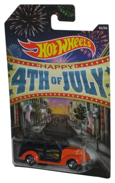 Hot Wheels Happy 4th Von Juli (2013) Orange & Blau '37 Ford Woody Toy Auto 6/6