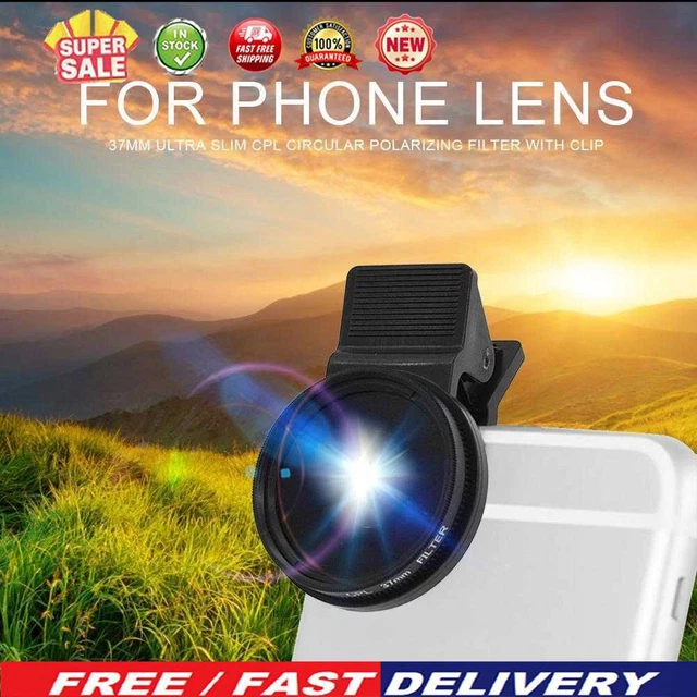 37mm Ultra Slim CPL Circular Polarizing Lens Filter with Clip Phone Accessories