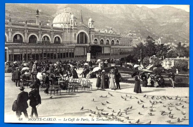 Monaco Monte Carlo Le Cafe de Paris La Terrasse Postcard Free Ship Wrld