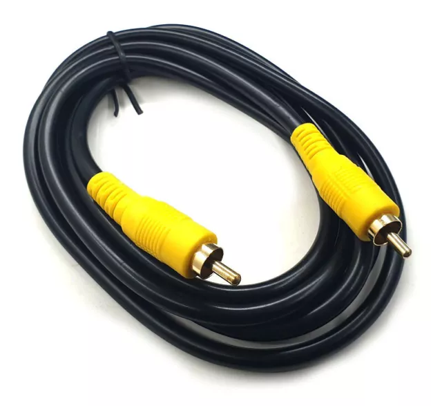 1.8M Single RCA/ Phono Male to Male M-M Video AV Cable/ Lead/ Wire Yellow Plugs