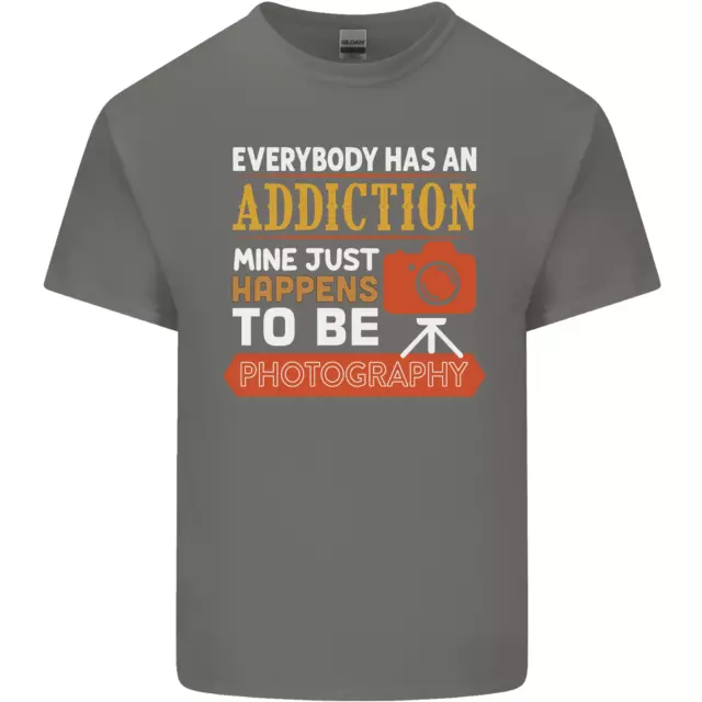T-shirt top da uomo cotone Photography Addiction divertente fotografo 5