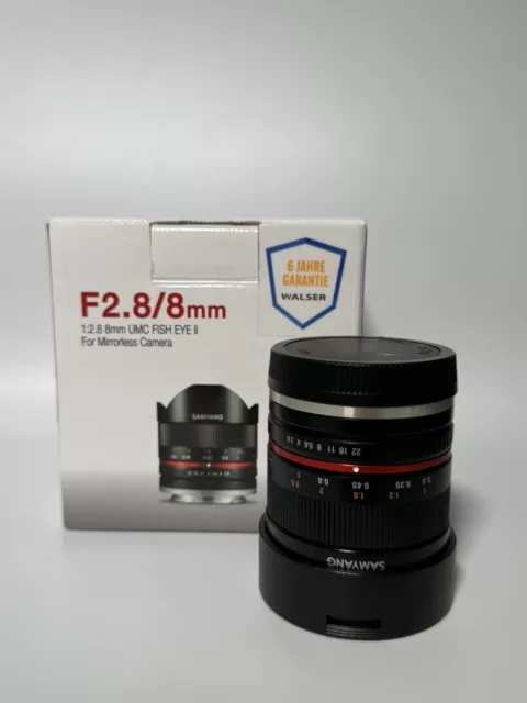 Samyang Objektiv Fish Eye 8mm F2,8 UMC Sony E-Mount APSC