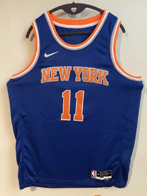 Nike New York Knicks City Edition Men's NBA Varsity Jacket Blue-Orange  899163-419