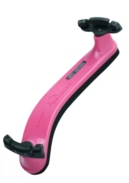 3/4 -1/2 size hot pink Everest violin shoulder rest spring collection (ES Model)