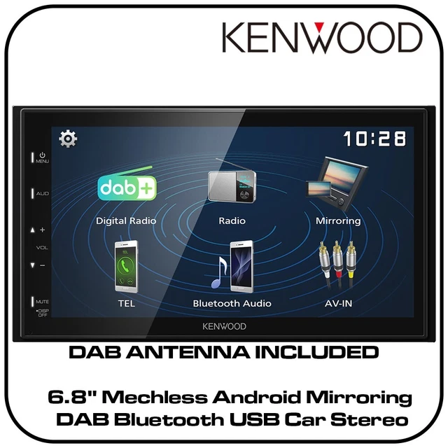 KENWOOD DMX129DAB 6.8" Mechless Android Mirroring DAB Bluetooth USB