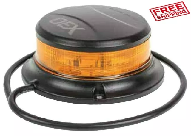 LED Amber Beacon Class 1 Multivolt Low Profile Permanent Mount - Bonus Switch