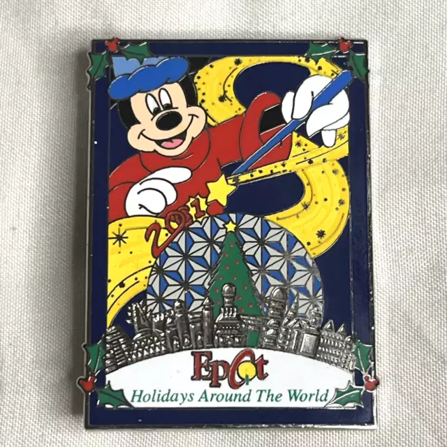 Disney Pin Epcot Holidays Around The World Enameled Badge 2001