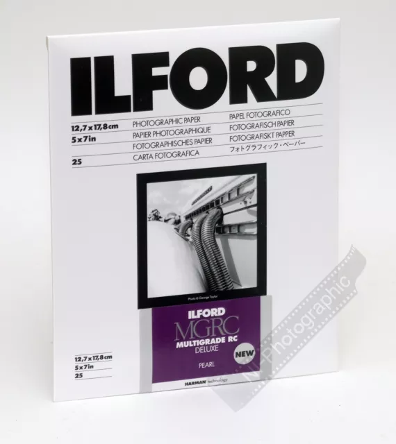 Ilford Multigrade 5"x7" 12.7x17.8cm B&W Photo Darkroom Paper 25 Sheets Pearl