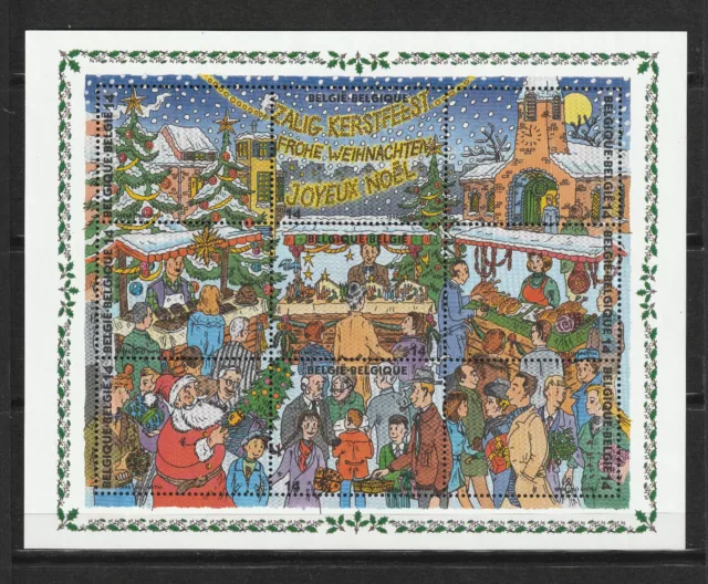 BELGIQUE / BELGIUM 1996 - Feuille " Noël " n° 2671 à 2679 - Neufs** / MNH