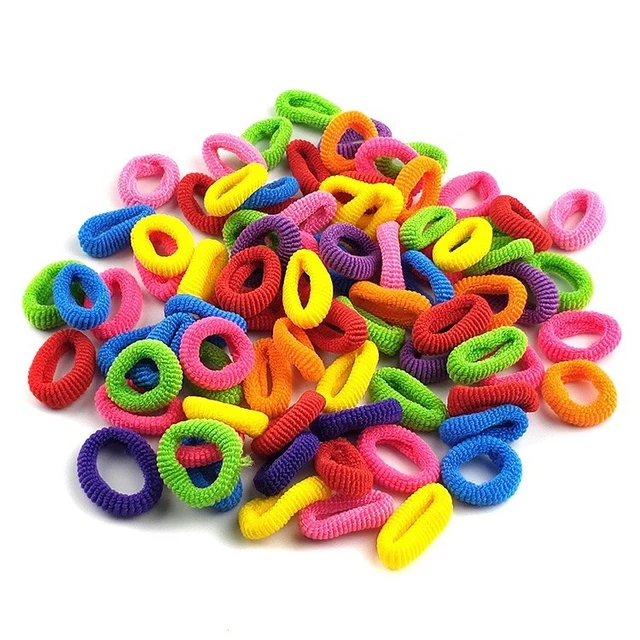 500pcs Girl's Cute rubber band elastic hair rope child headband hair accessories