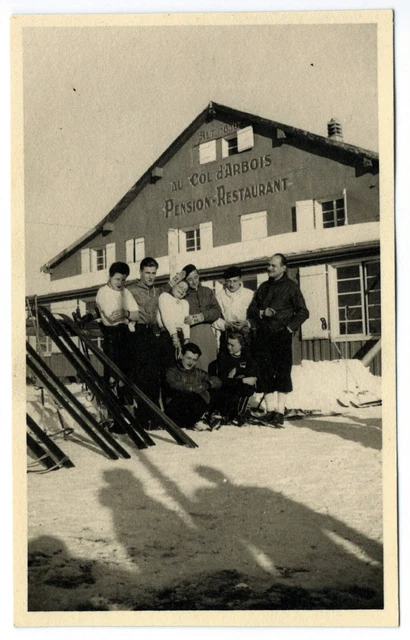 Photo Mountain refuge Haute Savoie 1950 - Pension restaurant du Col d'Arbois