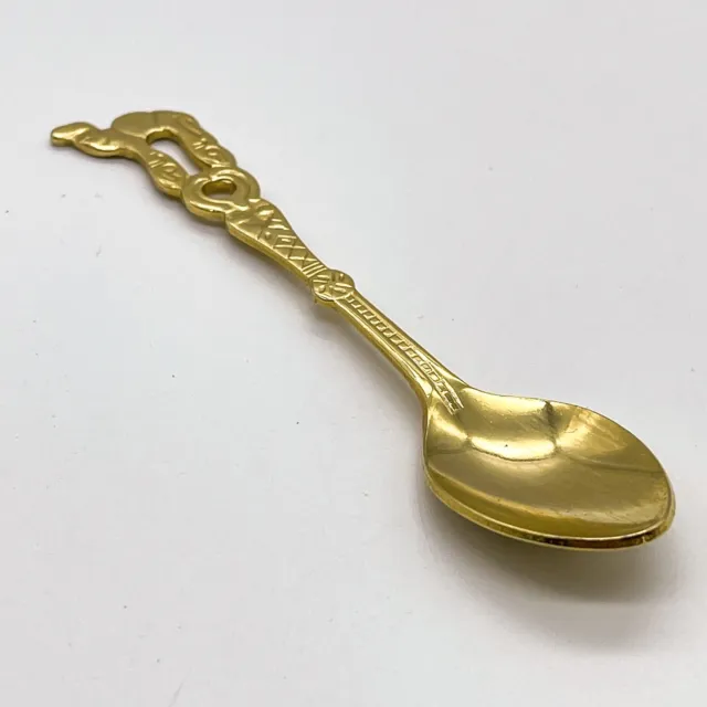 Vintage Spoon, Sugar Spoon, Teaspoon Gold Plated Toys Camel “Sawdat Khalaf #K109