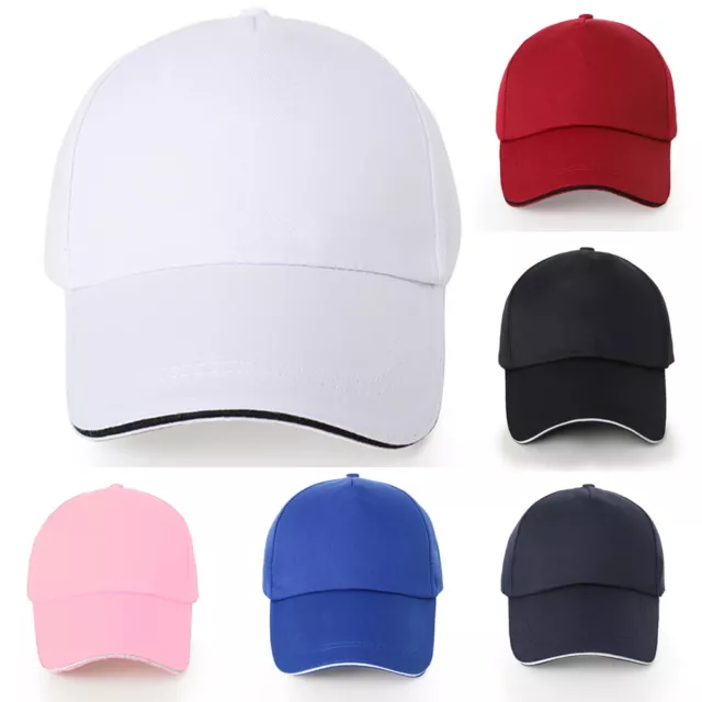 Baseball Cap Mens Womens Adjustable Plain Adults Summer Classic Sports Sun Hat