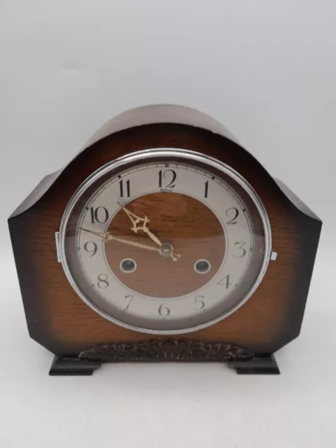 Vintage Wooden Mantel Clock - Andrew, England