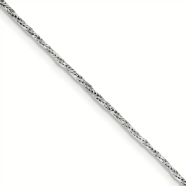 .925 Sterling Silver 2mm Diamond Cut & Polished Kids Bracelet 6" w/ 1" Extension