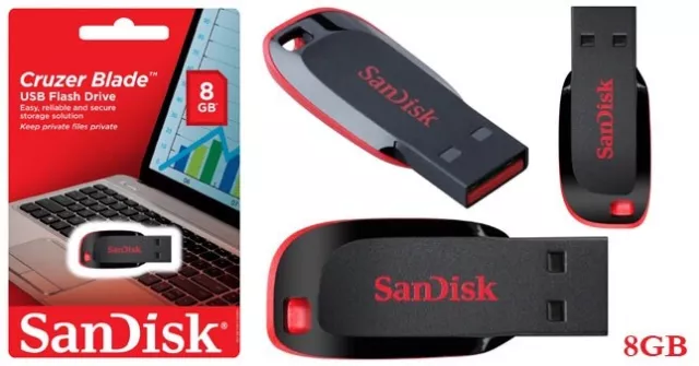 SanDisk Cruzer  Blade  8GB/16GB/32GB /64GB  USB Flash Drive -UK