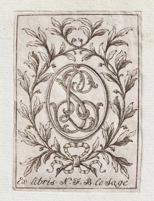 Ex-libris Gravé Bourbon-Busset Île-de-France - Blason Ancien, Occasion 18e Style