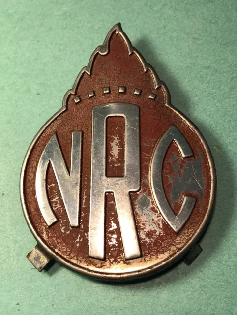 NRC national Radiator Co Boiler NAMEPLATE EMBLEM Furnace Vintage Antique