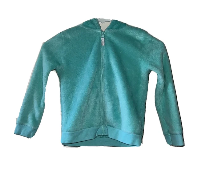 Carters  Jacket Childrens 5T Full Zip Up Aqua Animal Ear Hooded Polyester Unisex