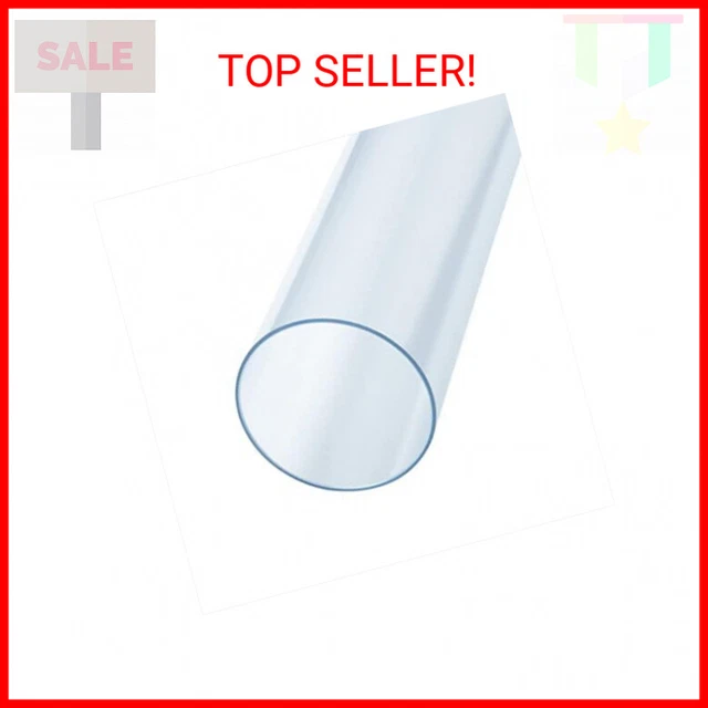 POWERTEC 70176V CLEAR PVC Pipe 21/2" x 36" Long, 1PK, Rigid Plastic