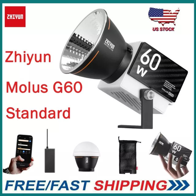 US Zhiyun Molus G60 60W LED Video Light for Photography Studio Video Lighting