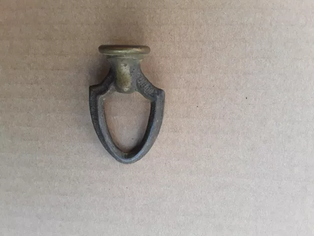 Vintage Brass Chandelier Finial Chain Loop. Old Lighting Parts. Brass Light Part