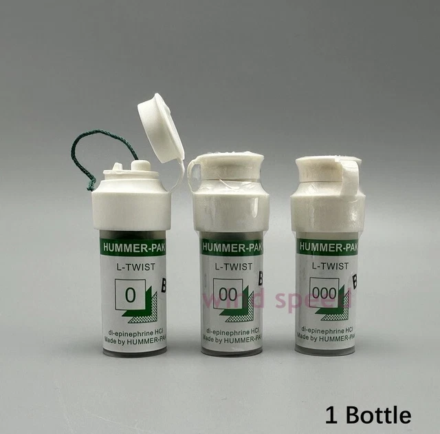 1Bottle/2m Dental Gingival Retraction Knitted Cord Packing Size 000, 00, 0