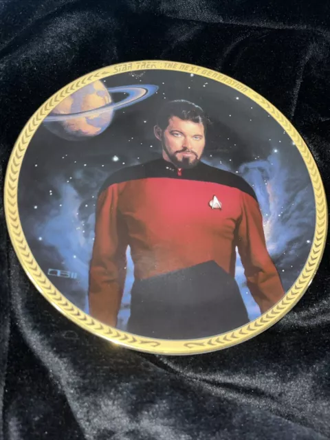 Star Trek The Next Generation Hamilton  Plate Commander William Riker. (20)