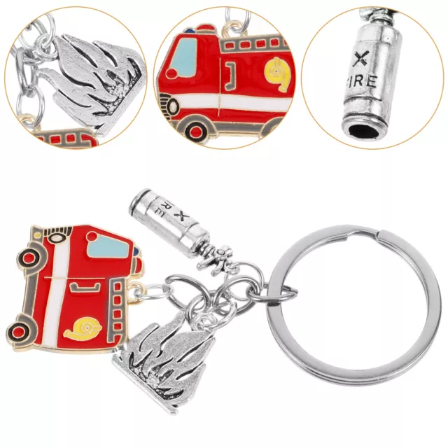 Firefighter Keychain Hanging Keyring Firefighter Pendant Key Holder Handbag