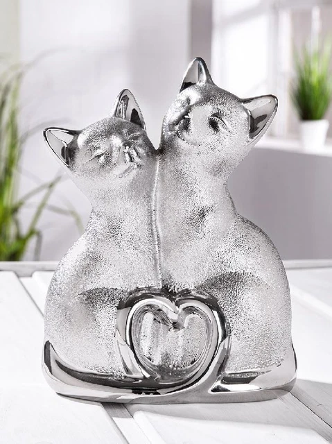 ZOOCRAFT Figurine de chat siamois miniature en porcelaine