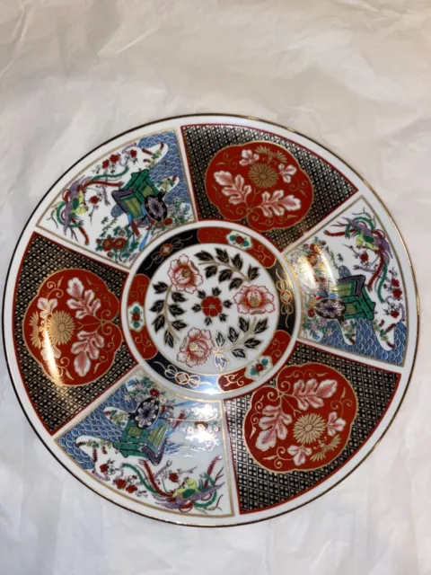 Vintage Imari Japan Heritage Mint Decor Gold Trim Porcelain Plate 8 1/8" wide