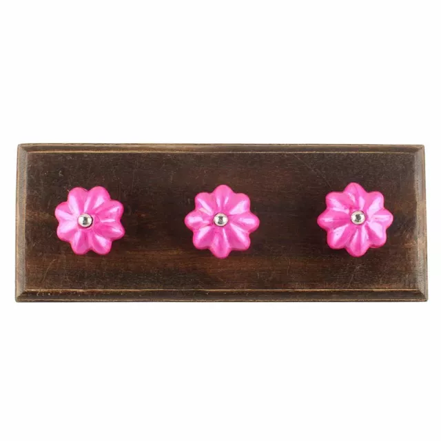 Antique Look Wood Key Hooks Wall Hangers Holders Hanging Coat Towel Clothes