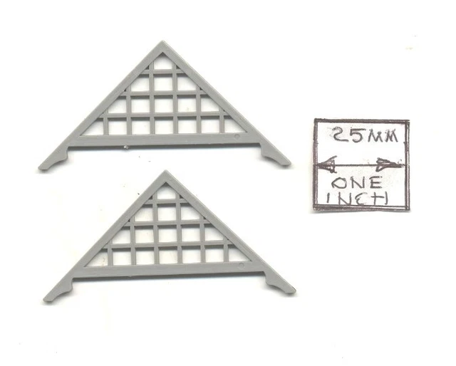 Half (G) Scale Gable Grid Trim 3952 1:24 dollhouse miniature Grandt Line USA 2pc