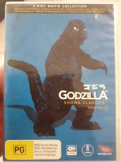 Godzilla Showa Classics Volume 2 Series 6-Dvd All Monsters Attack Toho Movies