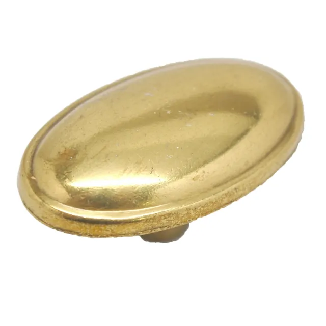 BELWITH Polished Brass 1-7/16" Oval Egg Cabinet Door Knob Pull Hardware P212-UB