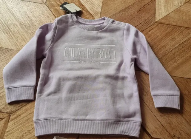 Country Road - Baby Girls Heritage Logo Sweat Jumper - Size 18-24 Months $49.95