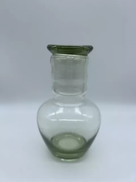 Vintage Dunbar Glass Co Tumble Up Bedside Water Carafe Pitcher Bottle 1940’s