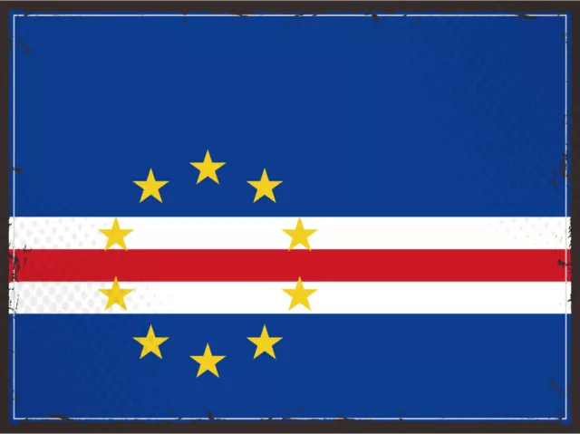 Ontrada Blechschild 20x30cm gewölbt Kap Verde Flag Cape Verde Schild