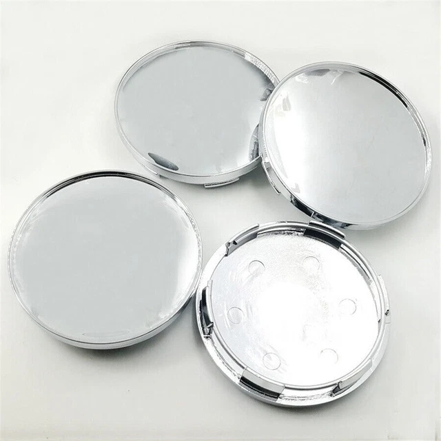 4Pcs Wheel Rim Center Hub Caps Cover 68MM Car Accessories Chrome Silver No Logo