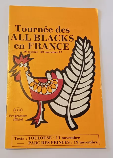 France V New Zealand 1977-2Nd Test-Rugby Programme.