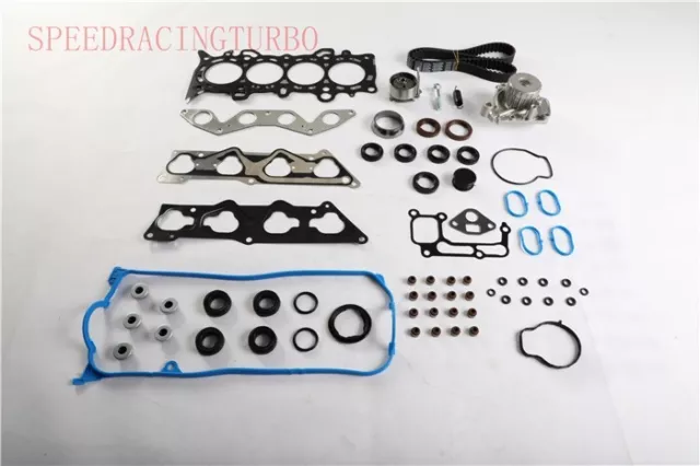 Head Gasket Set Timing Belt Kit Water Pump fit 01-05 Honda Civic 1.7L SOHC D17A1