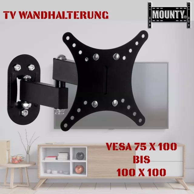 TV Wandhalterung Monitor Halterung LCD LED 15 - 27 Zoll schwenkbar neigbar 24"