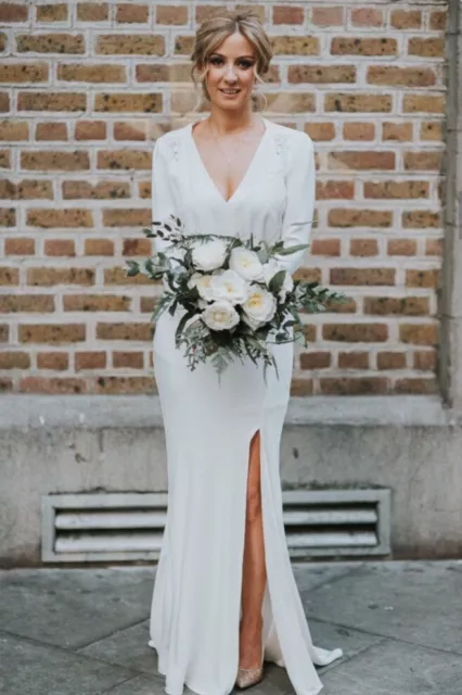 NWT Stone Cold Fox Alabama Wedding Formal Open Back White Dress Size XS S 1 2