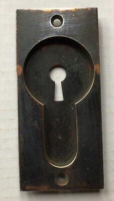Antique Vintage Brass Key Hole Lock Cover Escutcheon plate