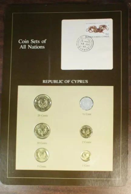 Coin Sets of All Nations Republic of Cyprus UNC 6 Coins BU