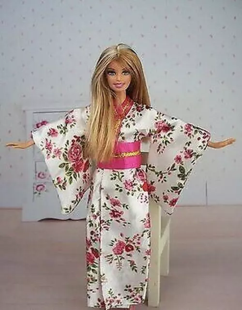 Handmade Fashion Doll Clothes Outfit Japanese Kimono Dress For 11.5in. Doll 1/6