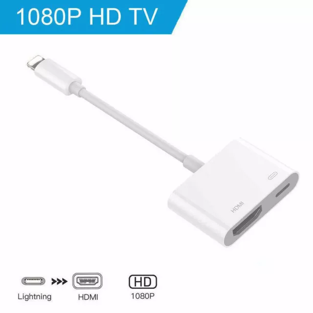 Lightning To HDMI Digital TV AV Adapter 1080P HDMI Cable For Apple IPad IPhone 3