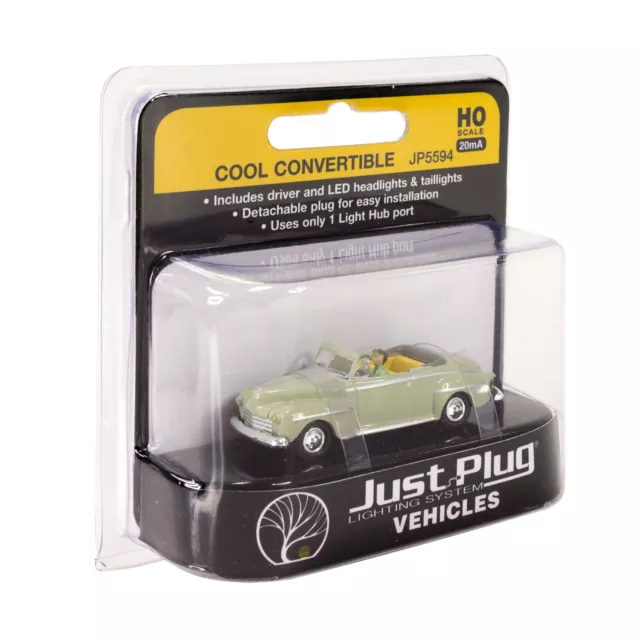 Woodland Scenics 5594 | Just Plug® Vehicles - Cool Convertible | HO Scale