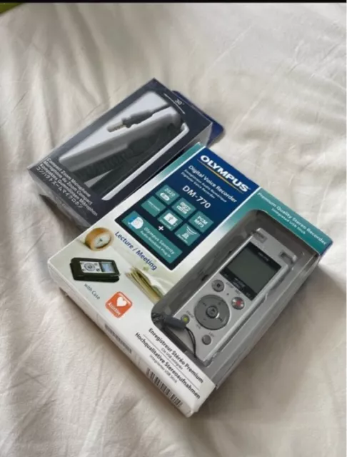 Olympus DM‑770 Digital Voice Recorder + Compact Zoom Microphone